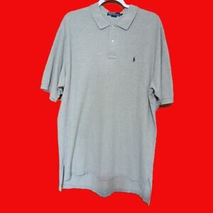 Polo Ralph Lauren Mens Classic fit Short Sleeve Polo Shirt XL Grey Solid